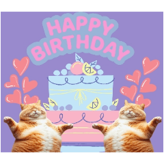 [LINEスタンプ] 猫と誕生日（改）40個