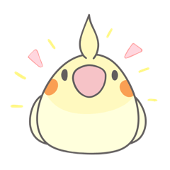 [LINEスタンプ] ふっくらおにぎりオカメインコ♪