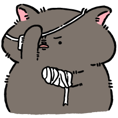 [LINEスタンプ] "'猫喵" 何か変なものが混ざってるよ-1