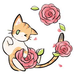 [LINEスタンプ] はなとねこ