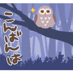 [LINEスタンプ] 目力強いフクロウスタンプ