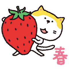 [LINEスタンプ] おかっぱねこちゃん【春っぽい】