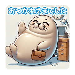 [LINEスタンプ] もちもちアザラシのもちざらし