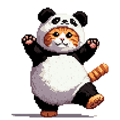 [LINEスタンプ] パンダな太っちょ茶トラ