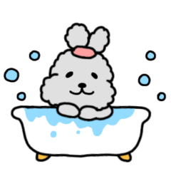 [LINEスタンプ] 春に使える黒プードル