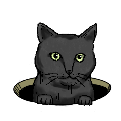 [LINEスタンプ] 気ままに暮らす黒猫