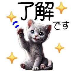 [LINEスタンプ] ロシアンブルー子猫のスタンプ