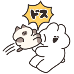 [LINEスタンプ] 猫とうさちゃん その3