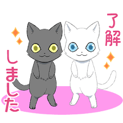 [LINEスタンプ] 飛び出す！すきすき♡しろくろ1