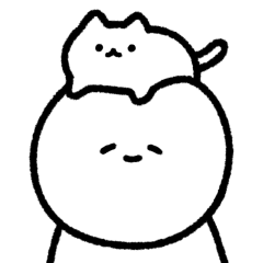 [LINEスタンプ] 動く！しろねこと飼い主