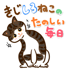 [LINEスタンプ] キジ白猫の毎日スタンプ