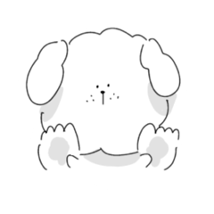 [LINEスタンプ] 無表情に見せかけて犬