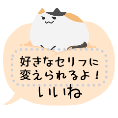 [LINEスタンプ] ふっくら猫のセリフ付きメッセージスタンプ