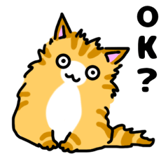 [LINEスタンプ] 手書きねこ 茶トラ