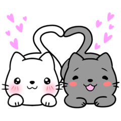 [LINEスタンプ] 仲良し♡猫の可愛いスタンプ