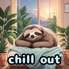 [LINEスタンプ] ナマケモノ_英語