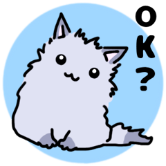 [LINEスタンプ] 手書きねこ グレー