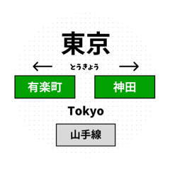 [LINEスタンプ] 山手線 30駅名