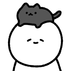 [LINEスタンプ] 動く！黒ねこと飼い主