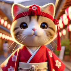 [LINEスタンプ] お祭り猫