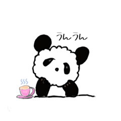 [LINEスタンプ] パンダ 愛らしいモコモコパンダの日常会話