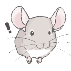 [LINEスタンプ] ちょいデフォチンチラスタンプ（シナモン）