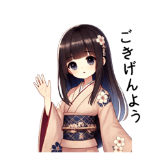 [LINEスタンプ] 古風なおっとり娘のひとこと