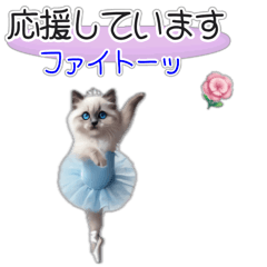 [LINEスタンプ] ラグドール子猫のバレリーナ