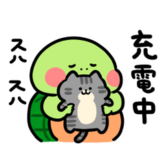 [LINEスタンプ] かめ日和×しましまこねこ