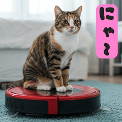 [LINEスタンプ] お掃除ロボットの上の猫