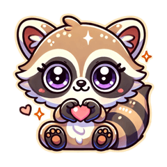 [LINEスタンプ] たぬたぬアライグマに