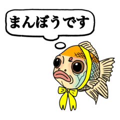 [LINEスタンプ] 金魚？いいえマンボウです。
