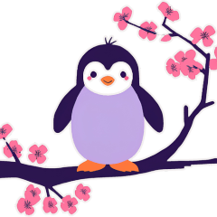 [LINEスタンプ] 春の日常ペンギン