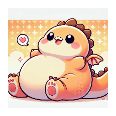 [LINEスタンプ] もちもちドラゴン モッチー