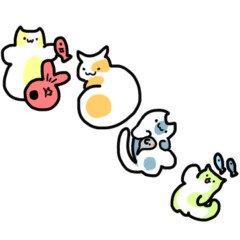 [LINEスタンプ] カラフルねこもじ〜毎日使えるデカ文字〜