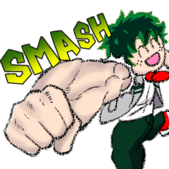 [LINEスタンプ] みんなでSMASH！_僕のヒーローアカデミア