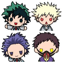 [LINEスタンプ] 僕のヒーローアカデミアA組全員＋ヴィラン