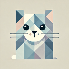 [LINEスタンプ] 消極的なキュビズム猫