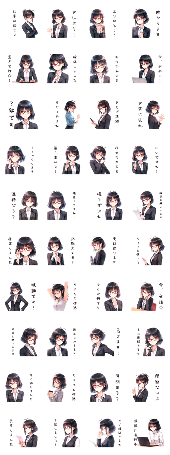 デキる！仕事女子スタンプのスタンプ詳細