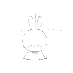 [LINEスタンプ] てるてるうさちゃん