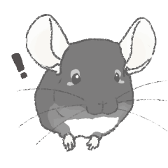 [LINEスタンプ] ちょいデフォチンチラ(ブラック)