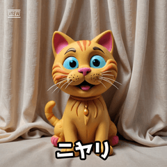 [LINEスタンプ] ふんわり粘土風のちゃとら猫スタンプ♪