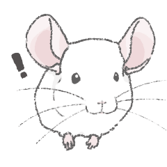 [LINEスタンプ] ちょいデフォチンチラ(ホワイト)