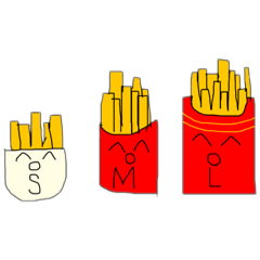 [LINEスタンプ] ポテトフライ三兄弟