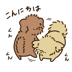 [LINEスタンプ] モシャモシャ犬ちゃん