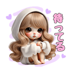 [LINEスタンプ] 毎日使える白パーカーギャル♡2
