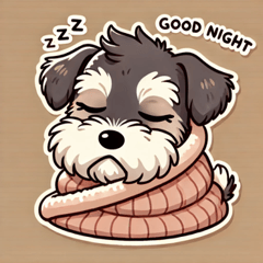 [LINEスタンプ] アフロミニチュア・シュナウザー@SFW