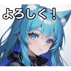 [LINEスタンプ] お洒落な猫耳女子