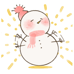 [LINEスタンプ] ゆきのゆきだるま あいさつ