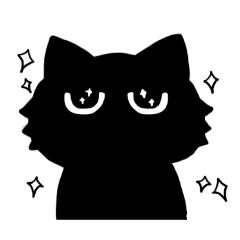 [LINEスタンプ] 「港のスイーツカフェくろねこ」スタンプ